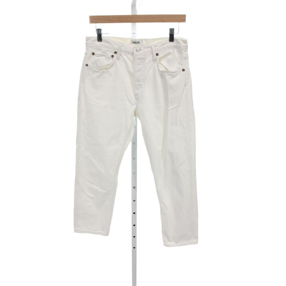 Agolde Women White Straight Jeans High Rise Cotton Casual Size 27